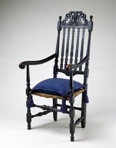 アームチェア、1700-1730（ソフトメープル、アッシュ、ポプラ） 作： American School